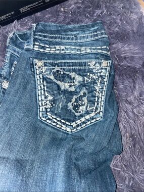 Miss Me Blue Embellished Boot Cut Jeans